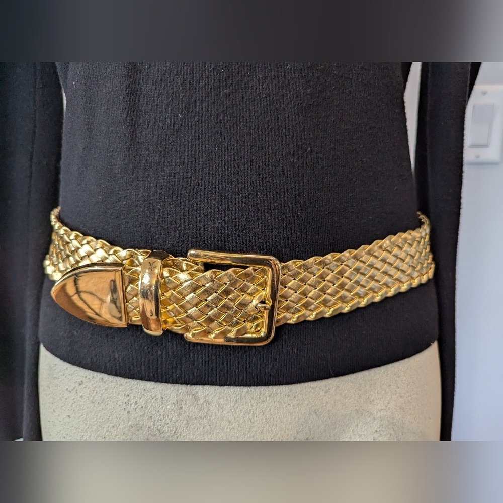Vintage 70s Gold Braided Belt Woman's Size Medium/Large New Vintage Old Stock! - Picture 3 of 7